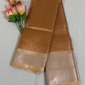 Nayanthara Inspired Tissue Silver Zari