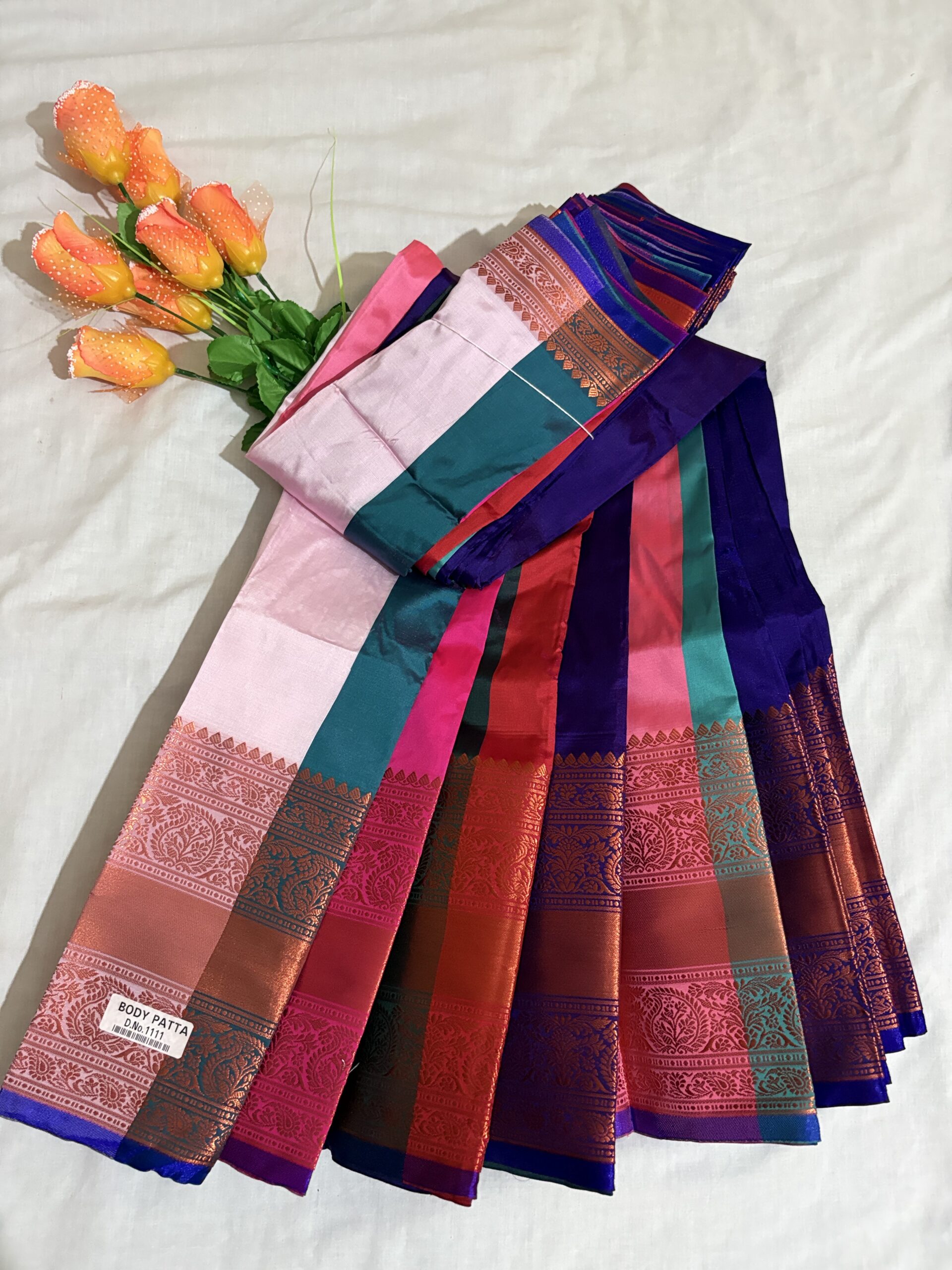 Multi Coloured Soft Silk