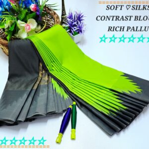 Soft-silk-Green-Black