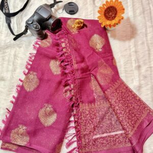 Paani poori saree pink