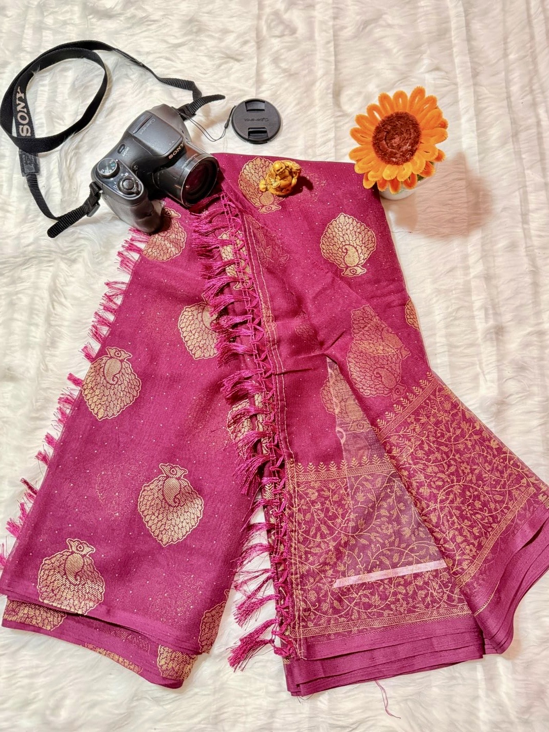 Paani poori saree pink