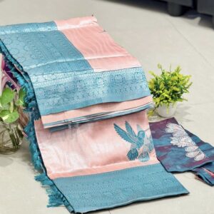 Premium quality saree with Aari work blouse