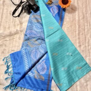 Sandya degital print saree blue