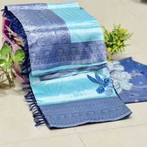 Premium quality saree with Aari work blouse