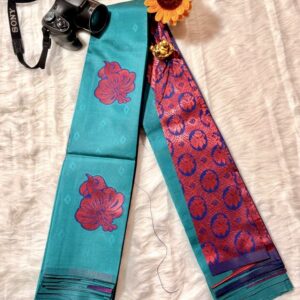 Kalani Silk green with red