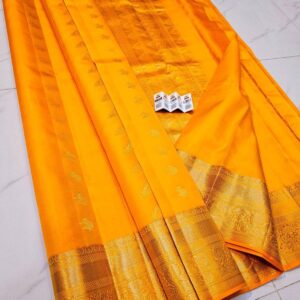 Kanchipuram-silk-Orange