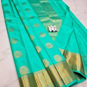 Kanchipuram-silk-Peacock-Green
