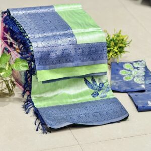 Premium quality saree with Aari work blouse