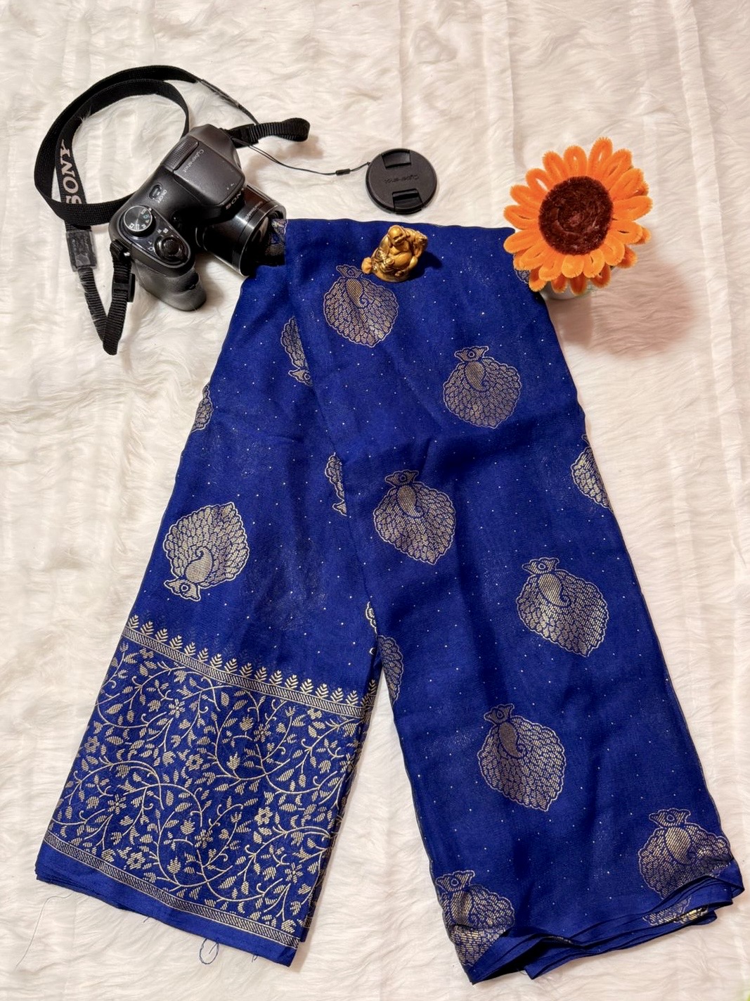 Paani poori saree Blue