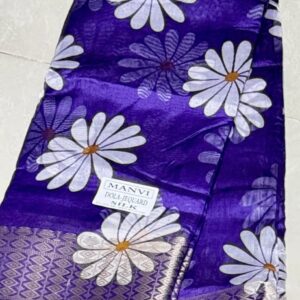 Floral- official saree ( Purple)