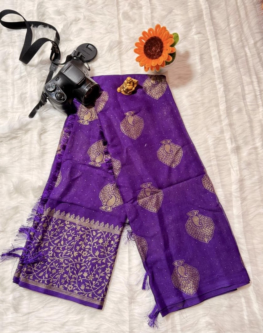 Paani poori saree purple