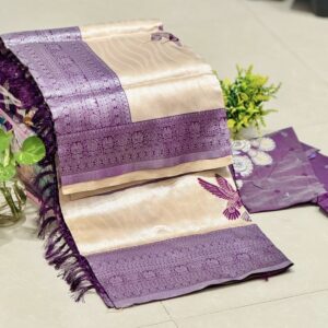 Premium quality saree with Aari work blouse