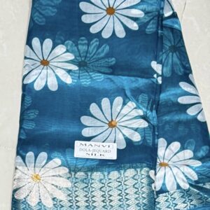 Floral- official saree ( Teal Blue)