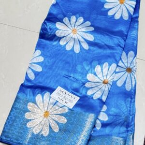 Floral- official saree ( bright royal blue )
