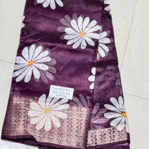Floral- official saree ( Plum Purple)