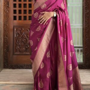 Banarasi satin saree Zip & Go