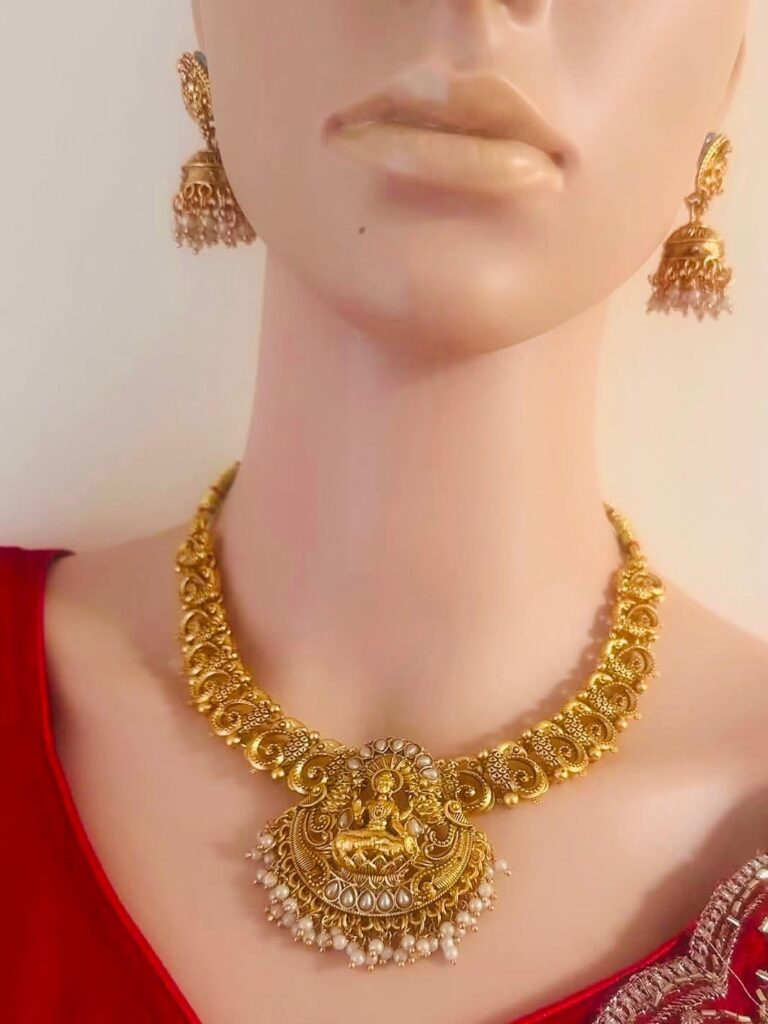 Classic Temple Lakshmi Medallion Set